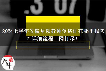 2024上半年安徽阜阳教师资格证在哪里报考？详细流程一网打尽！