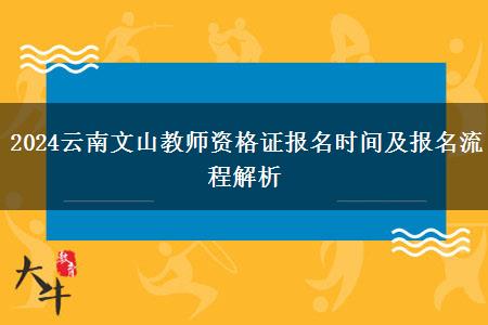 2024云南文山教师资格证报名时间及报名流程解析