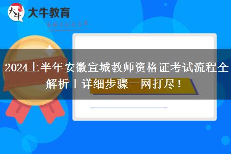 2024上半年安徽宣城教师资格证考试流程全解析｜详细步骤一网打尽！