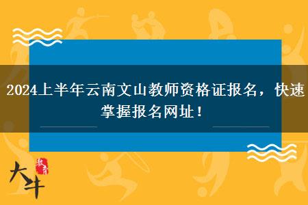 2024上半年云南文山教师资格证报名，快速掌握报名网址！