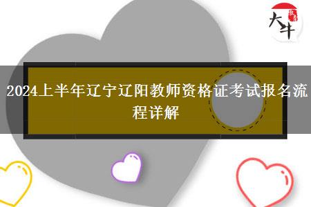 2024上半年辽宁辽阳教师资格证考试报名流程详解