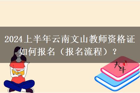 2024上半年云南文山教师资格证如何报名（报名流程）？