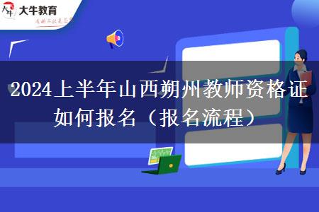 2024上半年山西朔州教师资格证如何报名（报名流程）