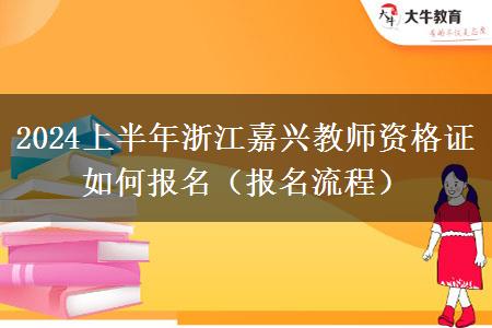 2024上半年浙江嘉兴教师资格证如何报名（报名流程）