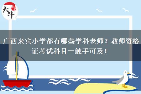 广西来宾小学都有哪些学科老师？教师资格证考试科目一触手可及！