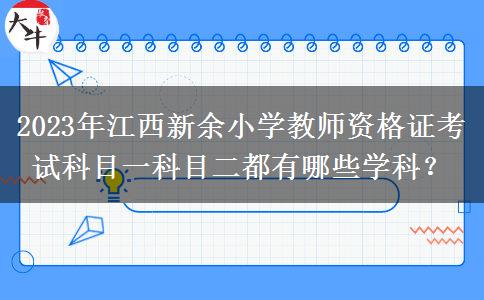 2023年江西新余小学教师资格证考试科目一科目二都有哪些学科？