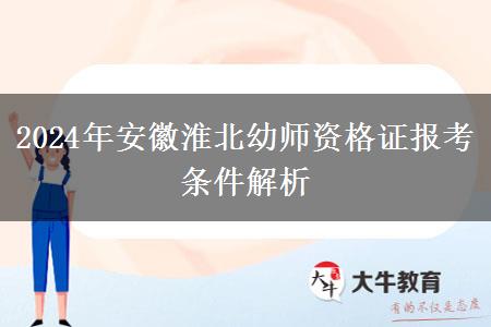 2024年安徽淮北幼师资格证报考条件解析