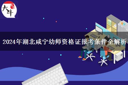 2024年湖北咸宁幼师资格证报考条件全解析