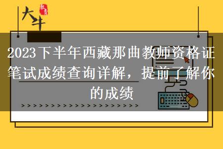 2023下半年西藏那曲教师资格证笔试成绩查询详解，提前了解你的成绩