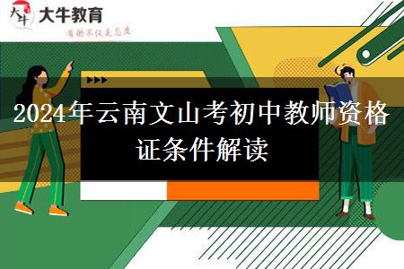 2024年云南文山考初中教师资格证条件解读