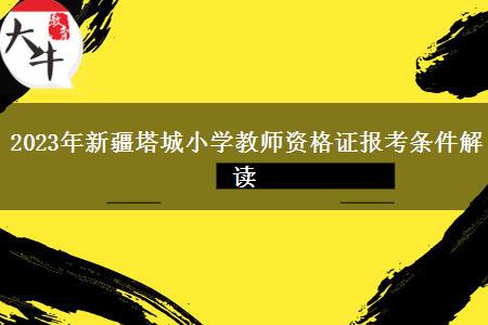 2023年新疆塔城小学教师资格证报考条件解读