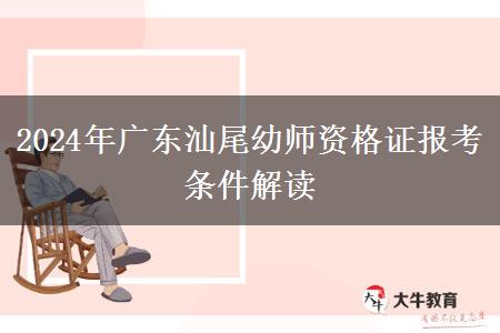 2024年广东汕尾幼师资格证报考条件解读