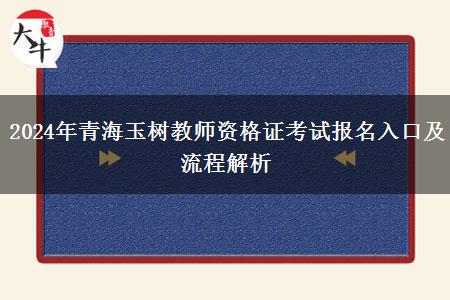 2024年青海玉树教师资格证考试报名入口及流程解析