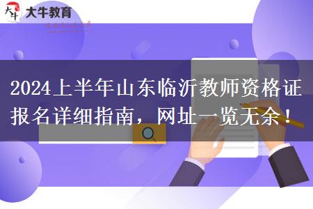 2024上半年山东临沂教师资格证报名详细指南，网址一览无余！