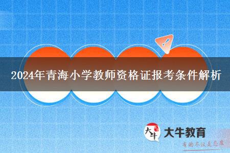 2024年青海小学教师资格证报考条件解析