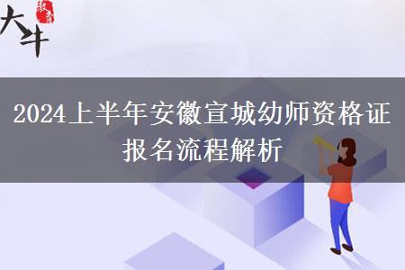 2024上半年安徽宣城幼师资格证报名流程解析