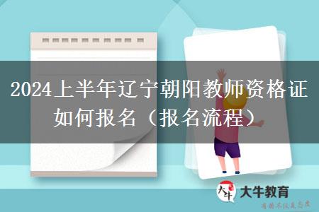 2024上半年辽宁朝阳教师资格证如何报名（报名流程）