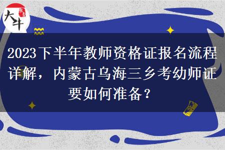 2023下半年教师资格证报名流程详解，内蒙古乌海三乡考幼师证要如何准备？