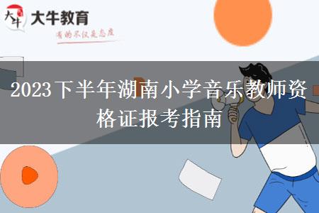 2023下半年湖南小学音乐教师资格证报考指南