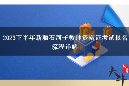 2023下半年新疆石河子教师资格证考试报名流程详解