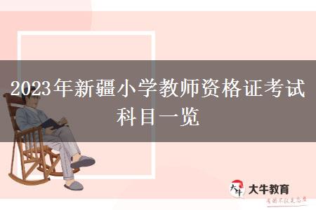 2023年新疆小学教师资格证考试科目一览