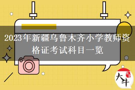 2023年新疆乌鲁木齐小学教师资格证考试科目一览