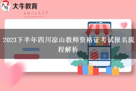 2023下半年四川凉山教师资格证考试报名流程解析