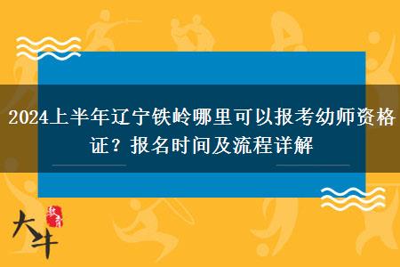 2024上半年辽宁铁岭哪里可以报考幼师资格证？报名时间及流程详解