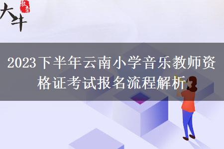 2023下半年云南小学音乐教师资格证考试报名流程解析