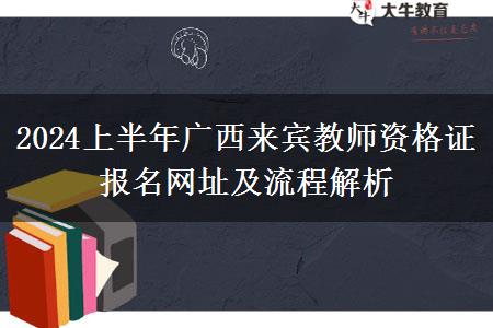 2024上半年广西来宾教师资格证报名网址及流程解析