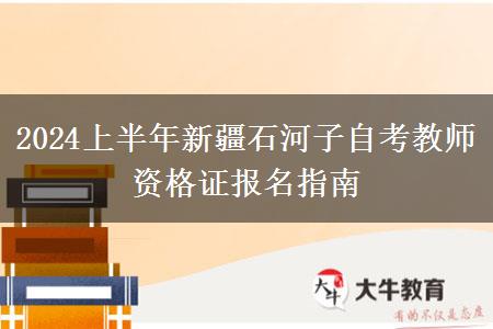 2024上半年新疆石河子自考教师资格证报名指南