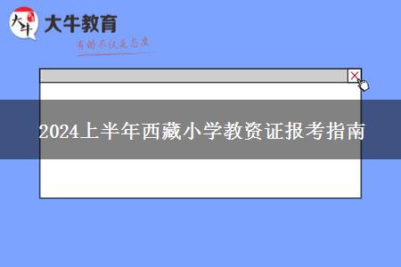 2024上半年西藏小学教资证报考指南