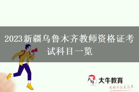 2023新疆乌鲁木齐教师资格证考试科目一览