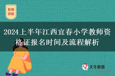 2024上半年江西宜春小学教师资格证报名时间及流程解析