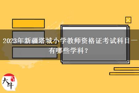 2023年新疆塔城小学教师资格证考试科目一有哪些学科？